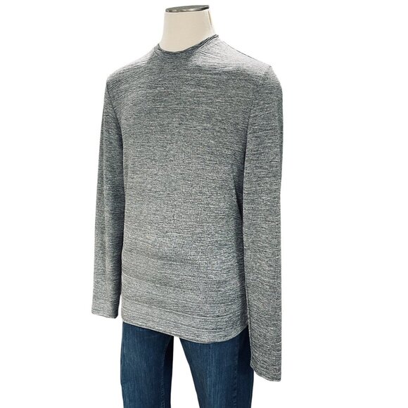 Alfani Mens Stretch Crewneck Pullover Gray Knit Long Sleeve Modern Fit M - Picture 8 of 9